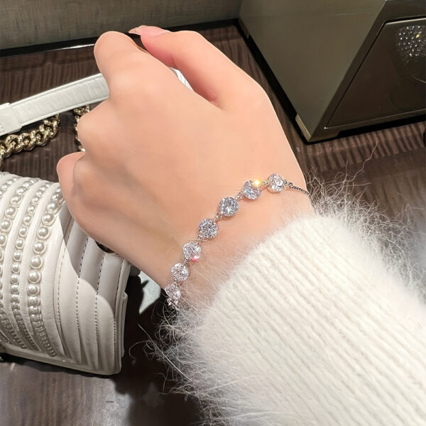 "Elegant Zirconia Bracelet for Women – Sparkling Cubic Zirconia Chain, Perfect Daily Wear & Birthday Gift" - Image 2