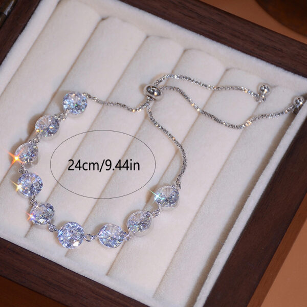 "Elegant Zirconia Bracelet for Women – Sparkling Cubic Zirconia Chain, Perfect Daily Wear & Birthday Gift" - Image 4