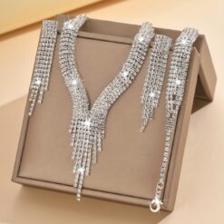 Fashionable Long Tassel Ring Necklace – Women's High-End Niche Design, Elegant and Versatile Accessory