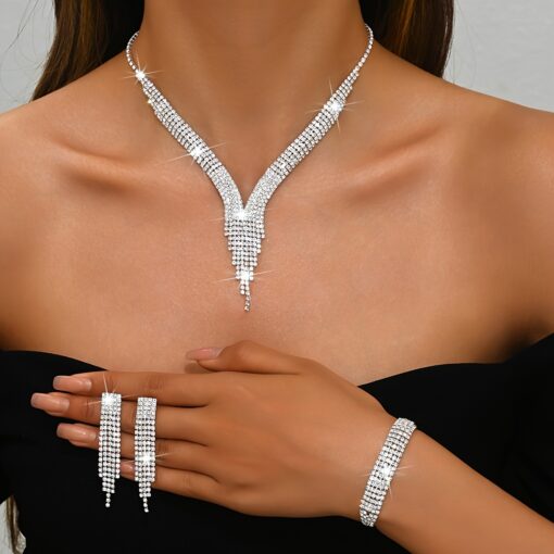Fashionable Long Tassel Ring Necklace – Women's High-End Niche Design, Elegant and Versatile Accessory - Image 3
