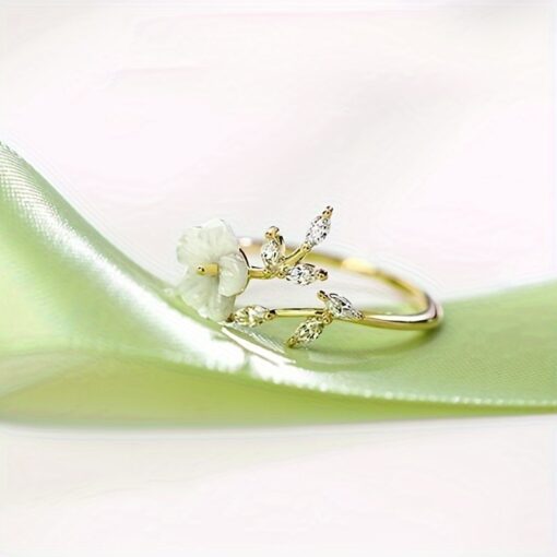 Creative Flower Leaf Ring - Trendy Party Jewelry & Gift for Women - Image 7
