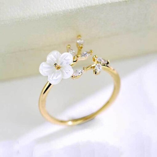 Creative Flower Leaf Ring - Trendy Party Jewelry & Gift for Women - Image 4
