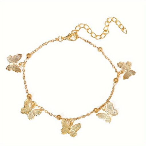 Elegant Butterfly Pendant Bracelet for Women - Stylish Golden Design, Perfect for Daily Wear & Gift Giving - Image 5
