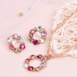 Chic Floral 3pcs Jewelry Set - Necklace & Earrings for Women, Ideal for Casual Wear