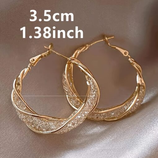 Elegant Vintage Punk Metal Hoop Earrings – Stylish Jewelry for Daily Wear - Image 4