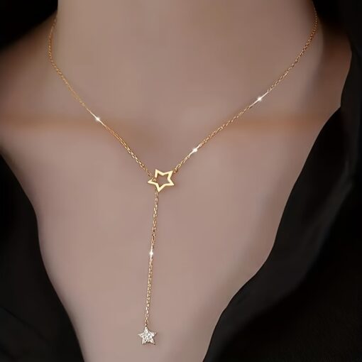 Exquisite Star Y-Shaped Clavicle Chain Necklace