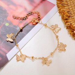 Elegant Butterfly Pendant Bracelet for Women - Stylish Golden Design, Perfect for Daily Wear & Gift Giving